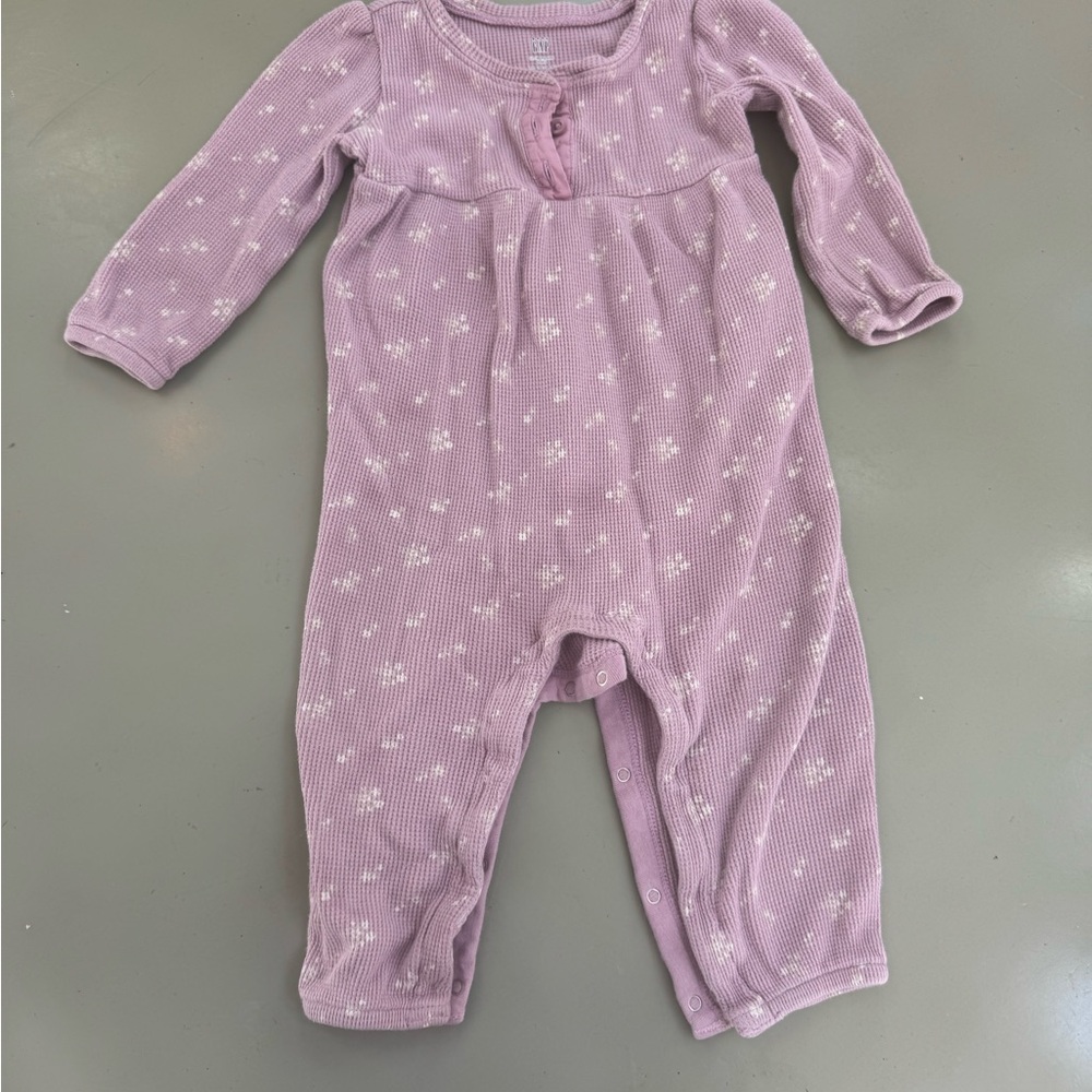 Adorable Purple & White Floral Onesie